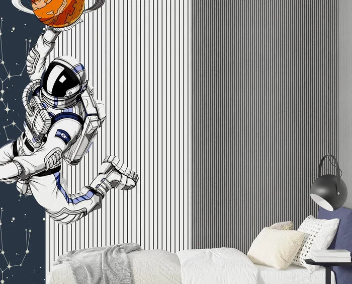 Astronaut & Constellations Wallpaper: Outer Space Mural
