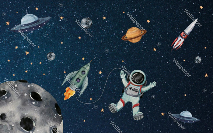 Astronaut Wallpaper: Planets, Stars, Solar System Mural