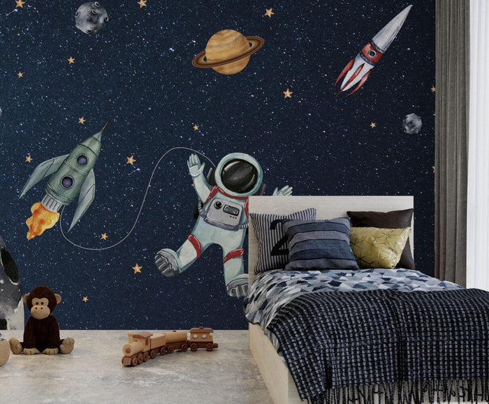 Astronaut Wallpaper: Planets, Stars, Solar System Mural
