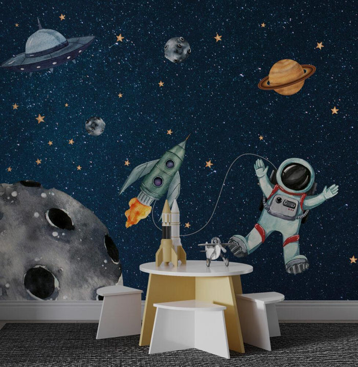 Astronaut Wallpaper: Planets, Stars, Solar System Mural