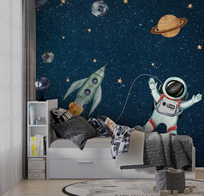 Astronaut Wallpaper: Planets, Stars, Solar System Mural