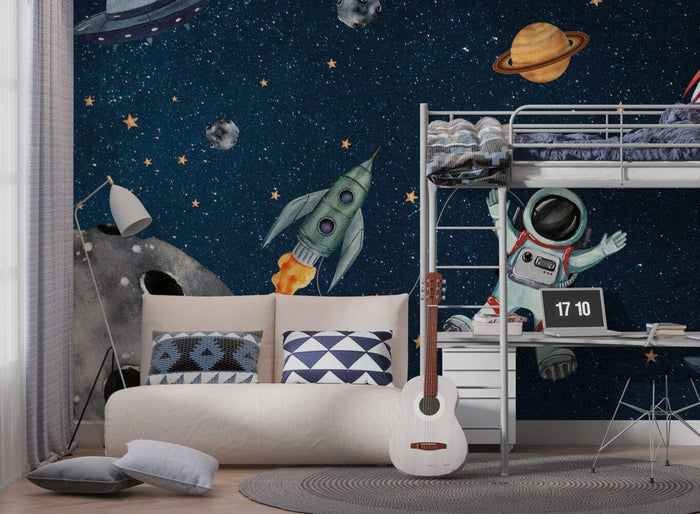 Astronaut Wallpaper: Planets, Stars, Solar System Mural