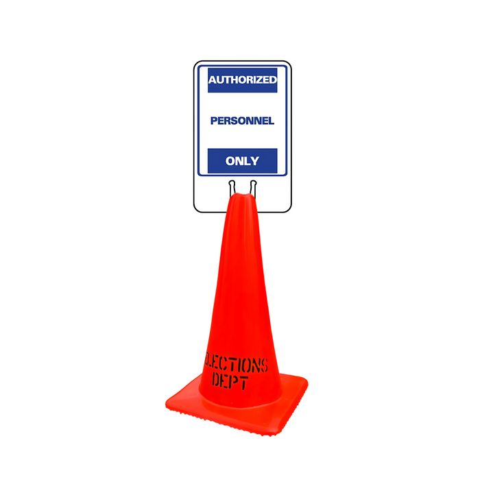 AUTHORIZED PERSONNEL ONLY Cone Topper Sign (SG-302I1)