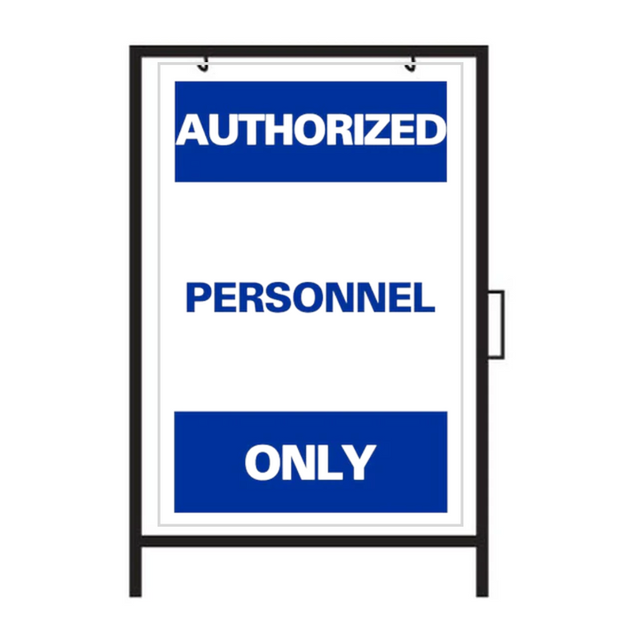 AUTHORIZED PERSONNEL ONLY DOUBLE-SIDED Metal A-Frame Sign (SG-302A2)