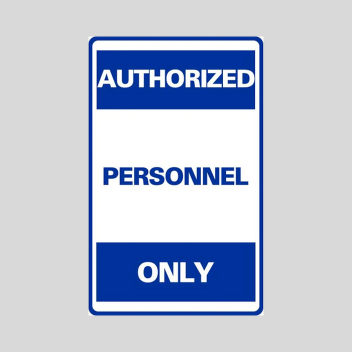 AUTHORIZED PERSONNEL ONLY Medium Wall Sign (SG-302H2)