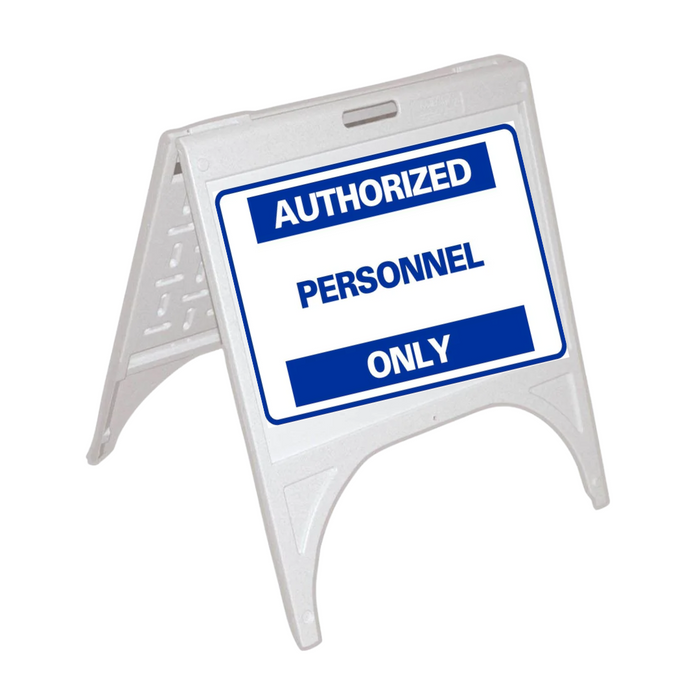 AUTHORIZED PERSONNEL ONLY Small A-Frame Sign (SG-302D)