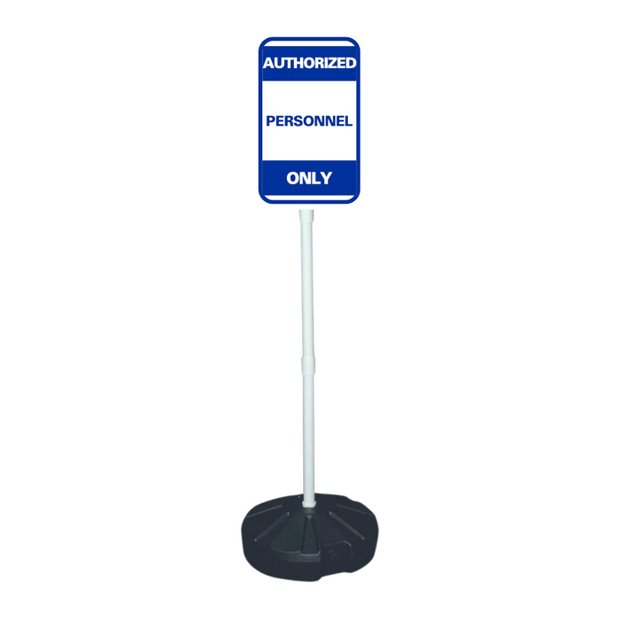 AUTHORIZED PERSONNEL ONLY Weightable Base Sign (SG-302H)