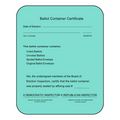 Ballot Container Certificate (FM-311)