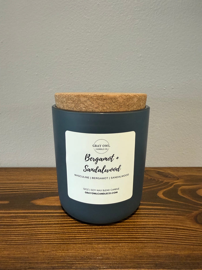 Bergamot + Sandalwood Wooden Wick Candle