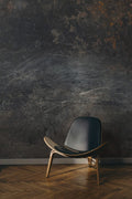 Black and Gray Marble Pattern Wallpaper: Rusty Deco Art Wall Mural, Trend Lines Wallpaper