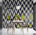 Black and White Geometric Wallpaper: Art Deco Peel and Stick