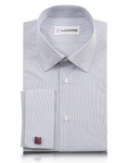 Blue Hairline Stripe On white Shirt