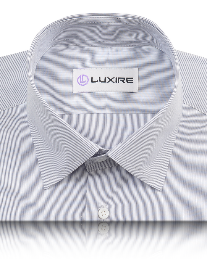 Blue Hairline Stripe On white Shirt