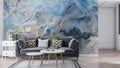 Blue Marble Wallpaper: Natural Stone Texture, Peel and Stick Mural