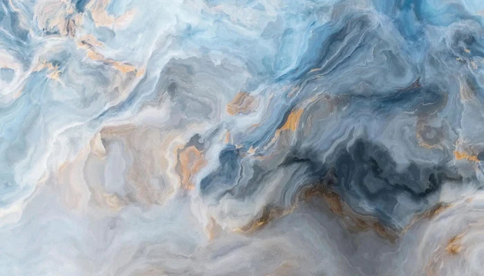Blue Marble Wallpaper: Natural Stone Texture, Peel and Stick Mural