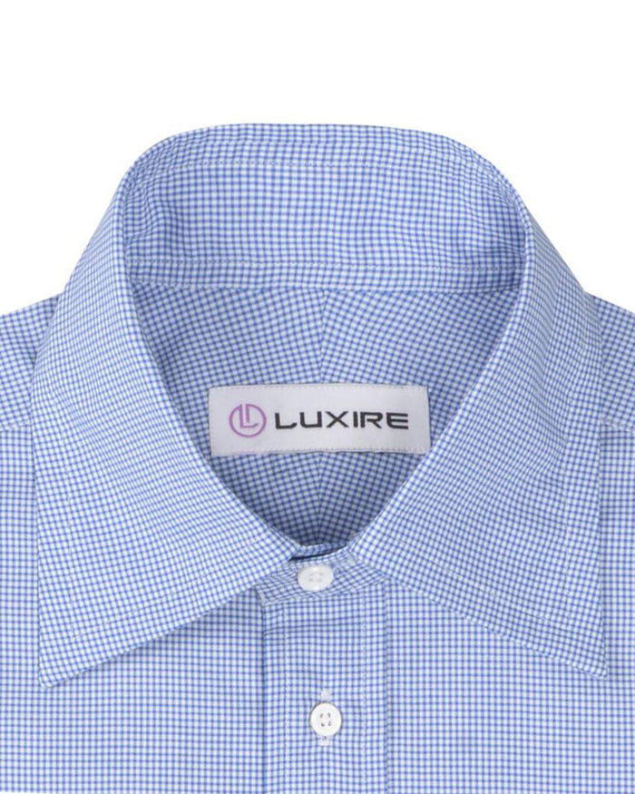 Blue Micro Gingham Checks