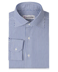 Blue on White Pencil Stripes