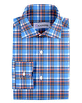 Blue Peach Navy Madras Checks