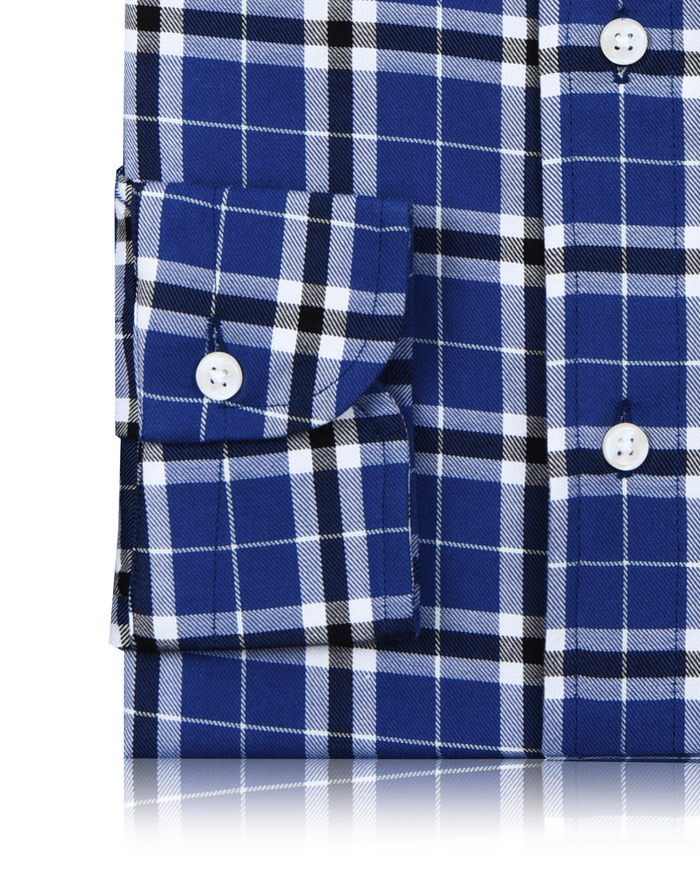Blue Plaid Twill Checks