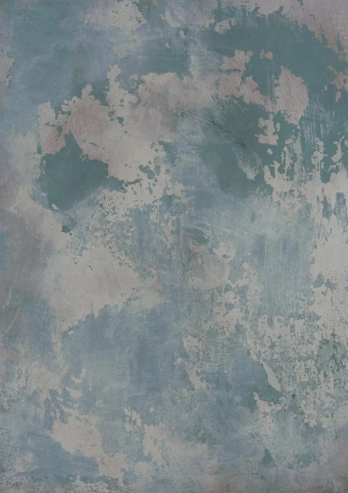 Blue-Toned Concrete-Look Wallpaper: Rusty Deco Art Wall Mural