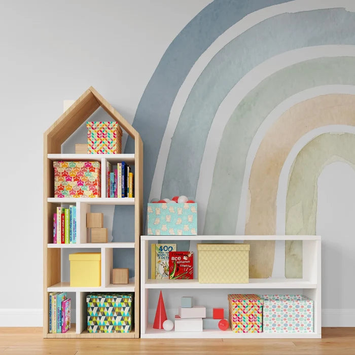 Blue Tones Rainbow Wallpaper: Nursery Decor, Peel and Stick