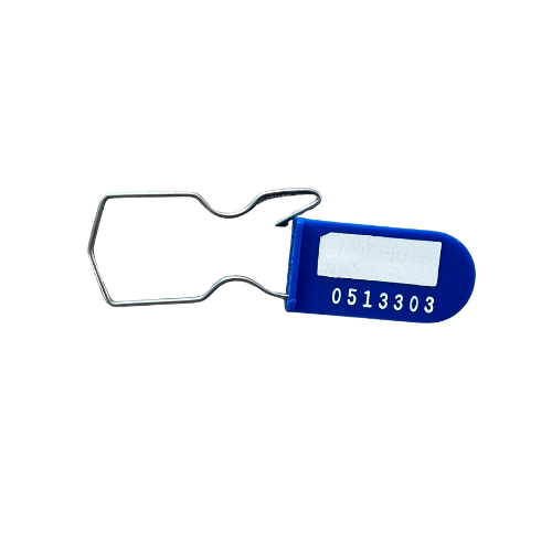 Blue Wire Hasp Padlock Seal - Scored (SE-51)
