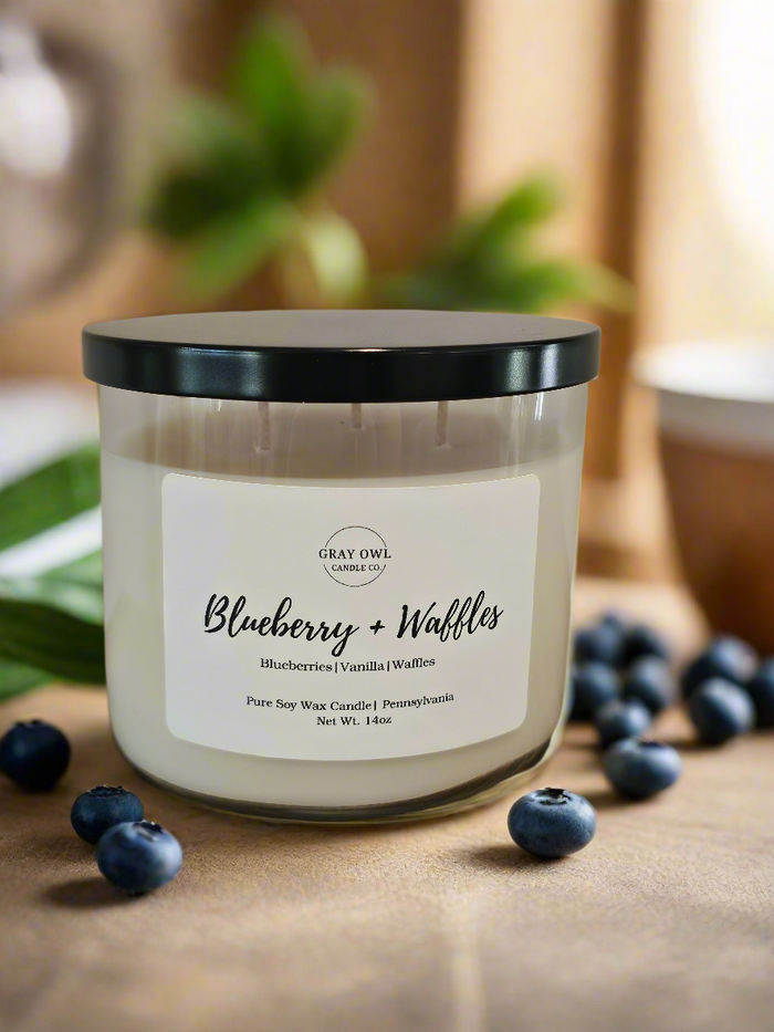 Blueberry + Waffles Large Soy Candle | 3 Wick