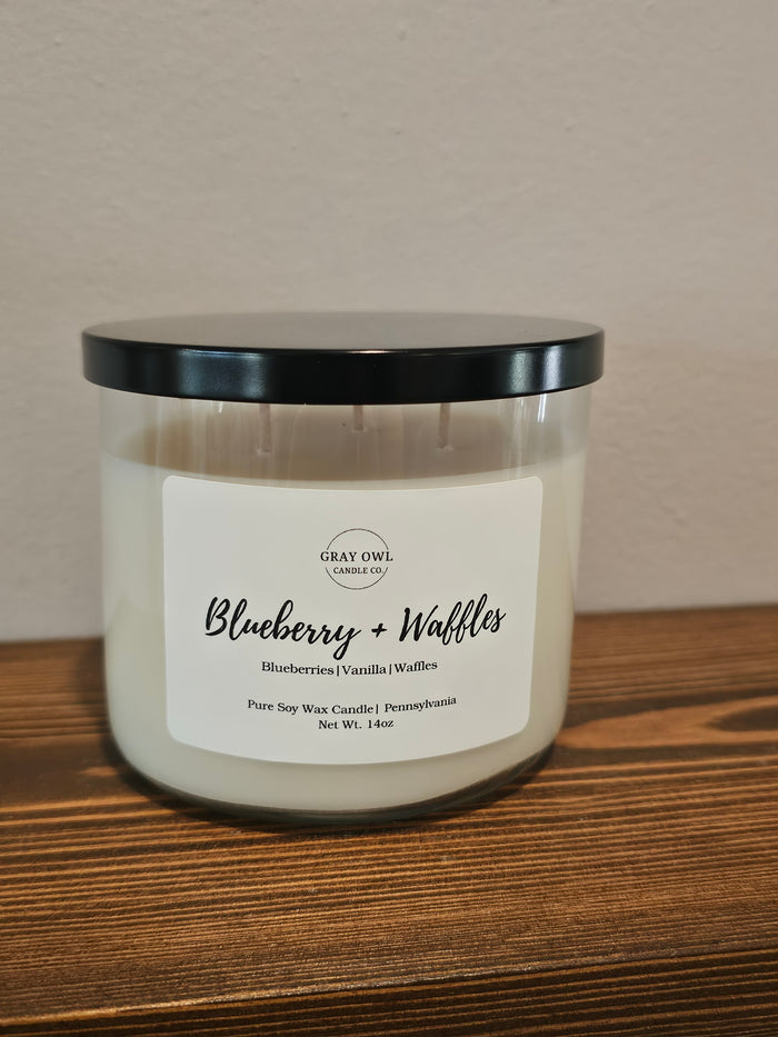 Blueberry + Waffles Large Soy Candle | 3 Wick