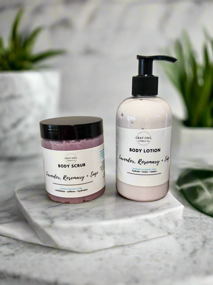 Body Scrub and Body Lotion Gift Set