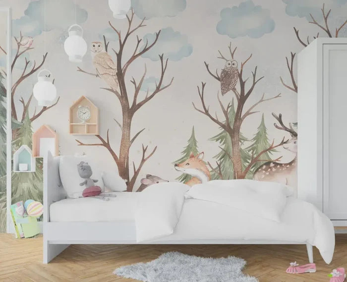 Bohemian Floral Wallpaper: Franny Sorbet Block Print, Removable Peel & Stick
