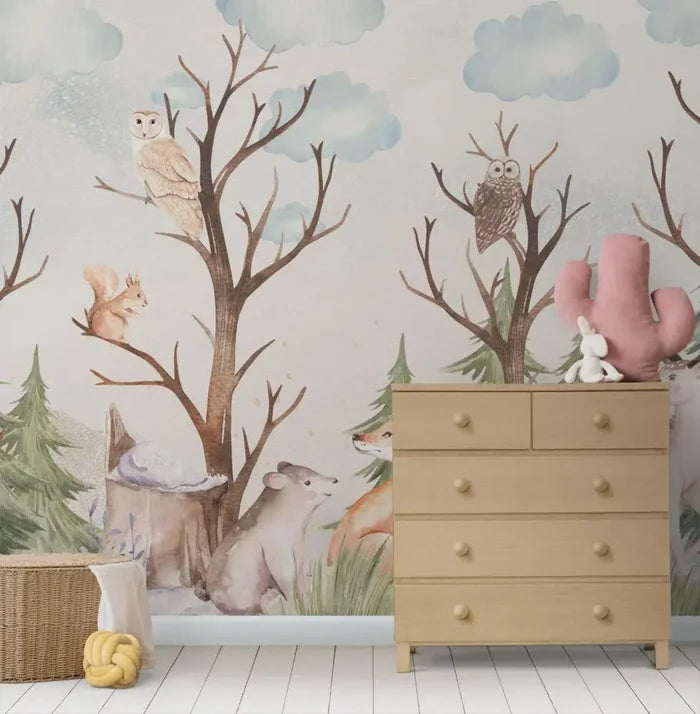 Bohemian Floral Wallpaper: Franny Sorbet Block Print, Removable Peel & Stick