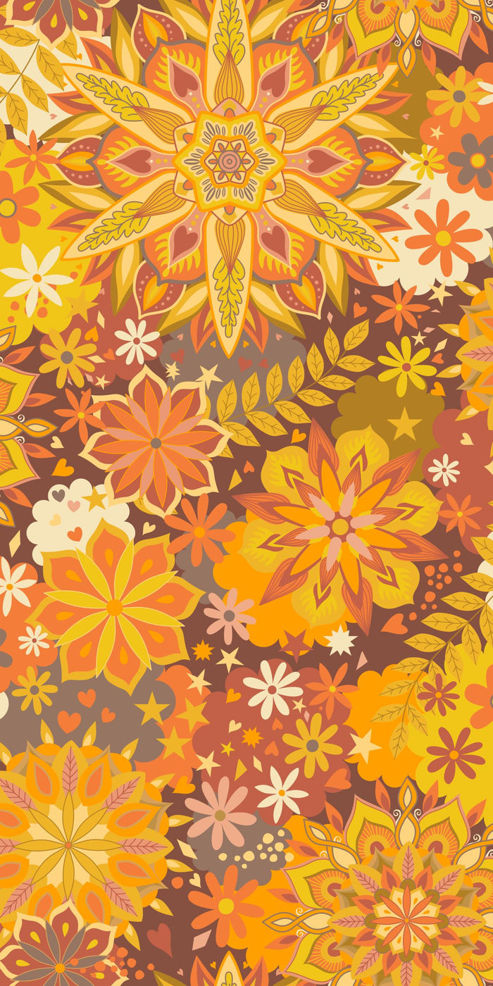 Boho Mandala Peel and Stick Wallpaper: Removable Indian Wall Decals