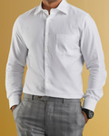 Brembana 2-Ply Giza White Hampton Twill Shirt