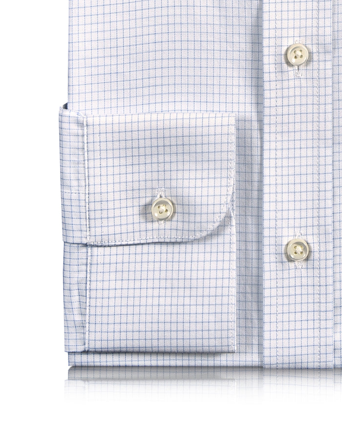 Brembana Light Blue Graph checks On white