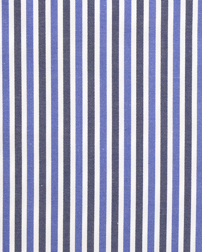Brembana White Blue Candy Stripes Shirt