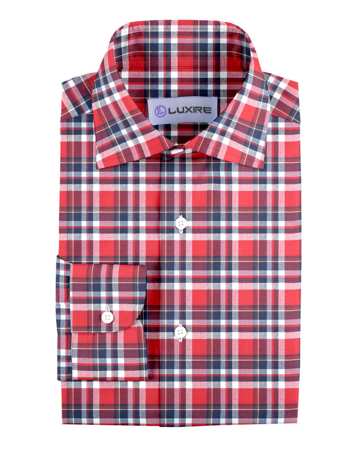 Bright Red Blue Madras Checks