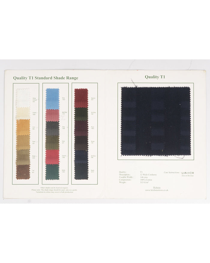 Brisbane Moss Bottle Green 12 Wale Corduroy