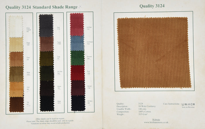 Brisbane Moss Brown Corduroy