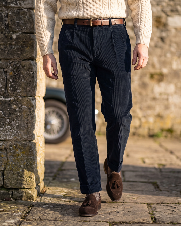 Brisbane Moss DK Navy Corduroy