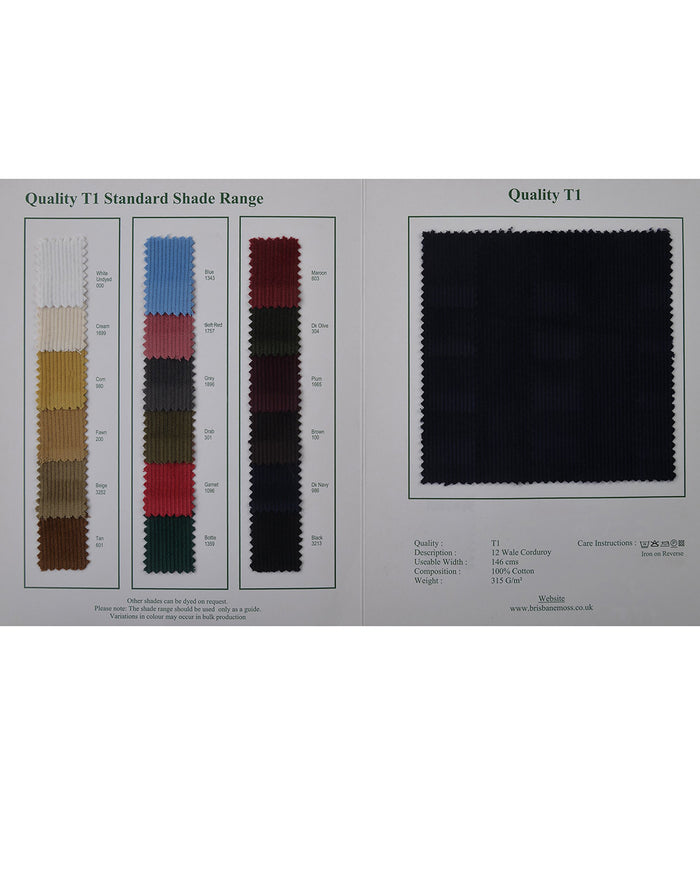 Brisbane Moss Garnet 12 Wale Corduroy