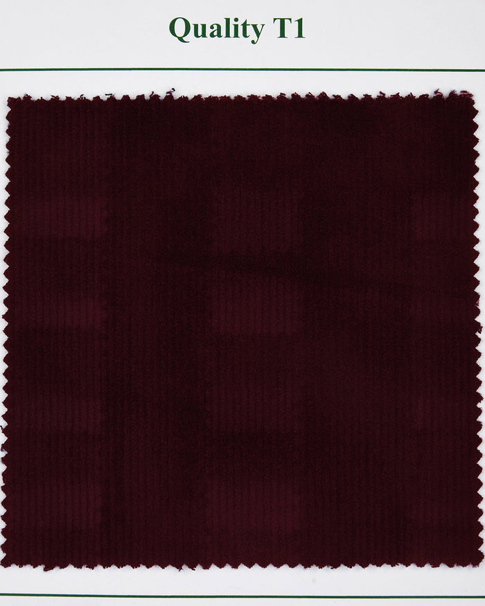 Brisbane Moss Maroon 12 Wale Corduroy