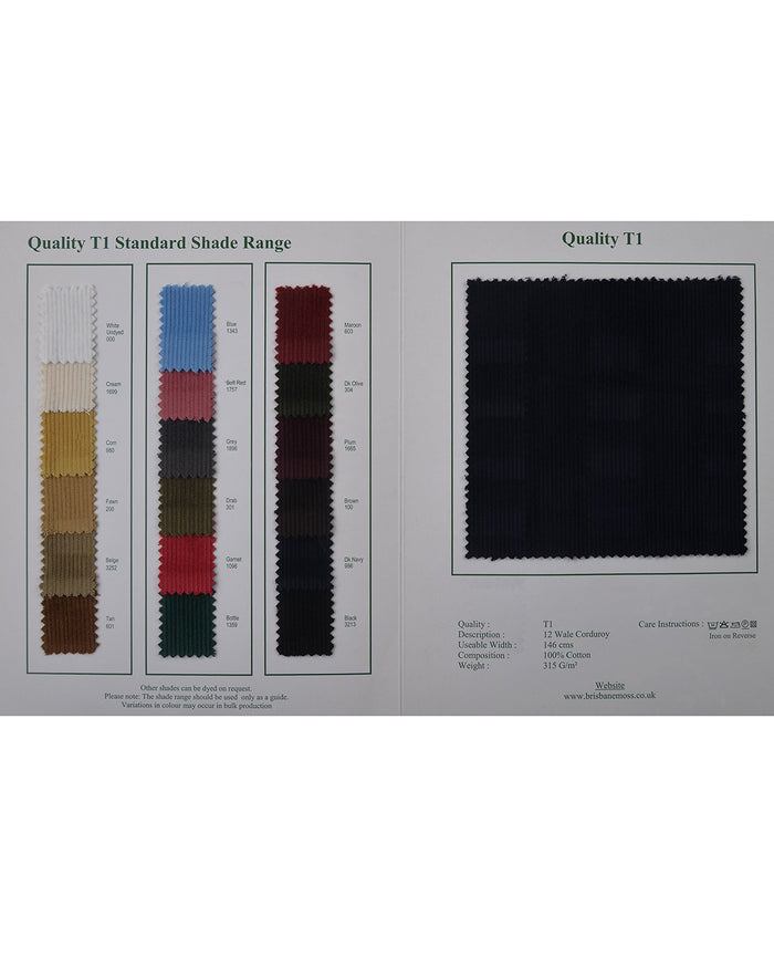 Brisbane Moss Plum 12 Wale Corduroy