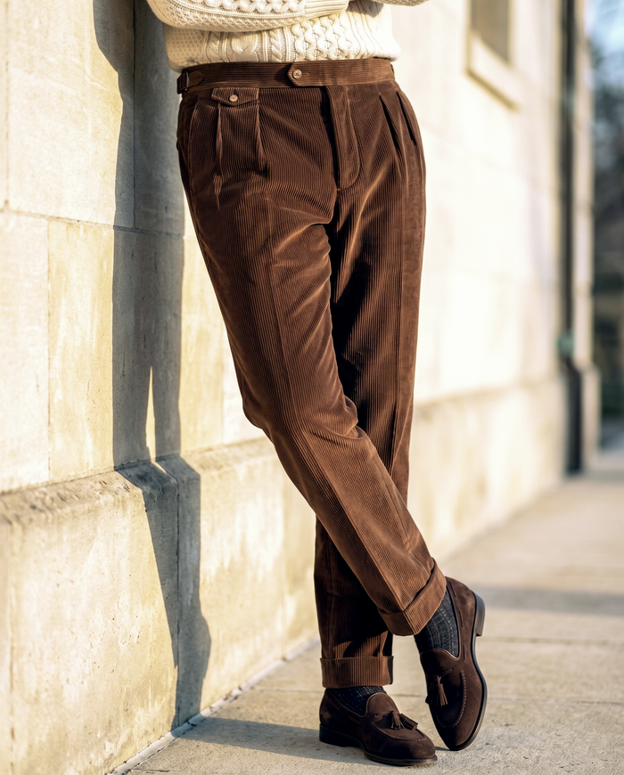 Brisbane Moss Tan Corduroy