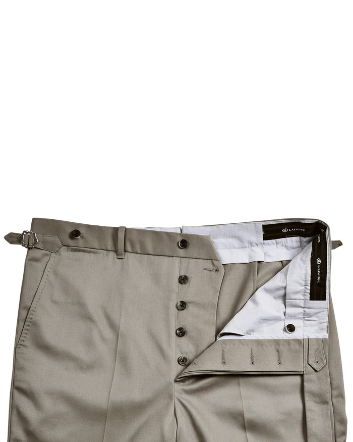 Brownish Grey Twill Chino