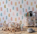 Brush Trace Nursery Wallpaper: Fun Kid Mural, Art Child Decor, Nursery Wall Decor (Peel and Stick)