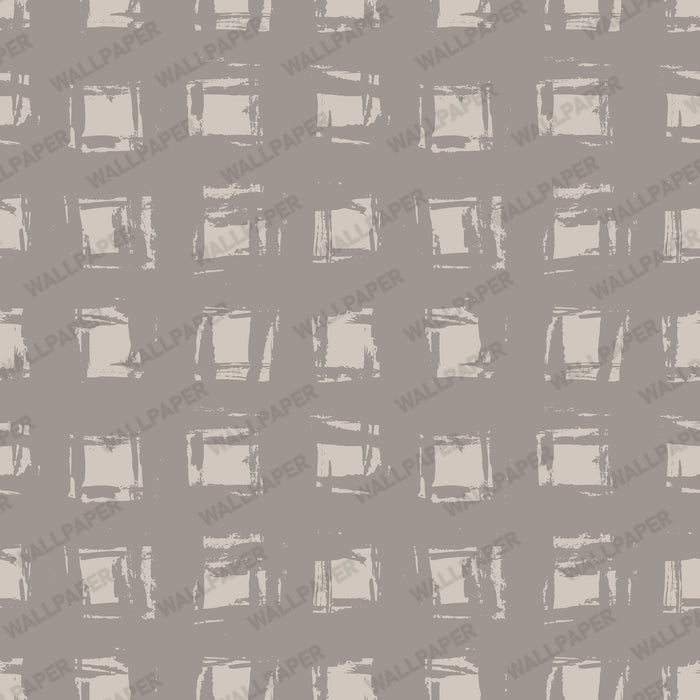 Brushstroke-Patterned Geometric Gray and White Wallpaper; Nonwoven, Peel & Stick, Canvas, Textured Wallpaper