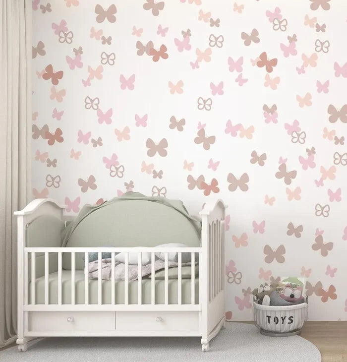 Butterfly Nursery Wallpaper: Kids Watercolor Mural