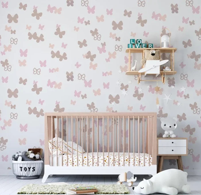 Butterfly Nursery Wallpaper: Kids Watercolor Mural
