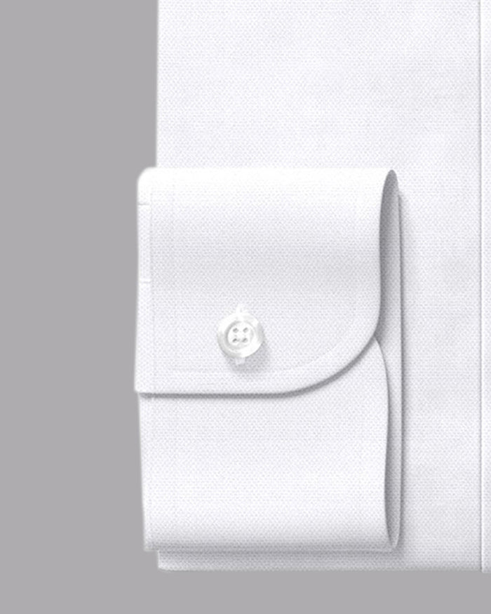 Canclini Piave Easy Plus: White Pinpoint Oxford