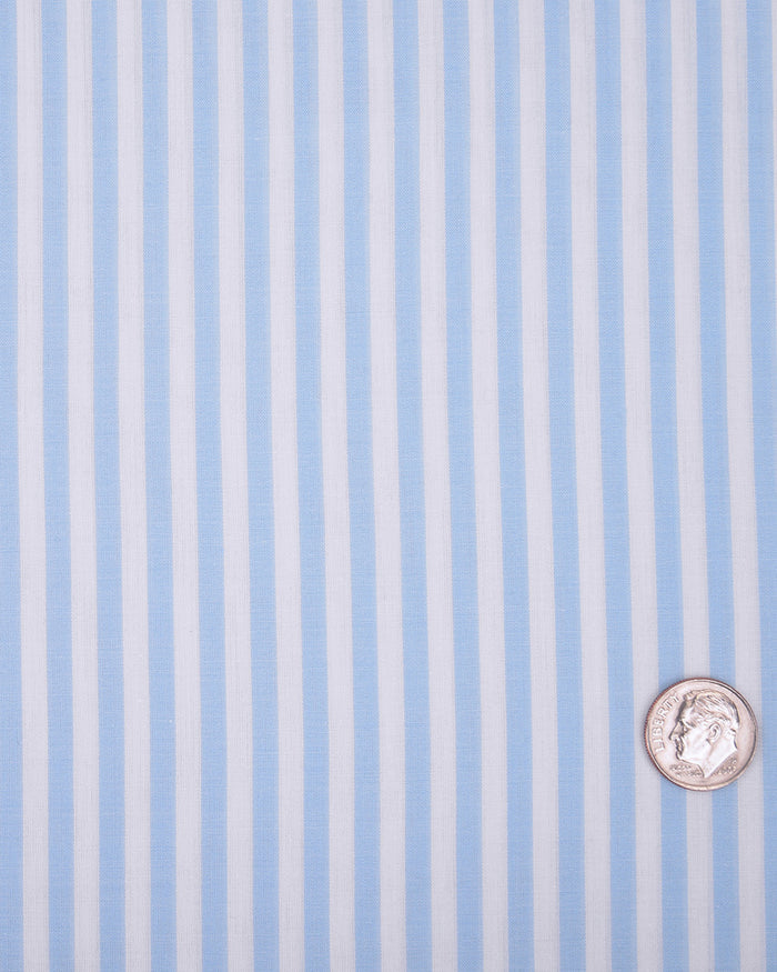 Carlo Riva White Blue Bengal Stripes